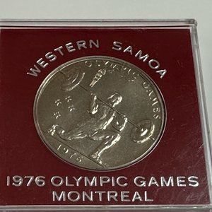 1976 Olympic Games Montreal ~ Western Samoa I Sisifo 1 Dollar Coin